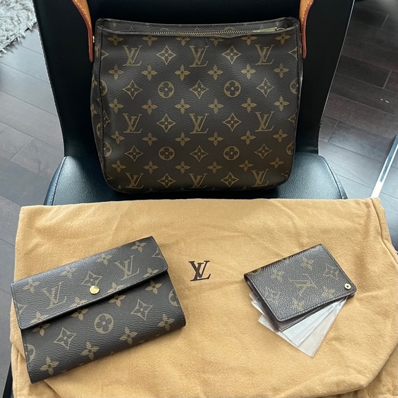 Vintage Louis Vuitton Mono Looping GM, Tri-Fold Mono Wallet and Card Holder - Picture 4 of 7